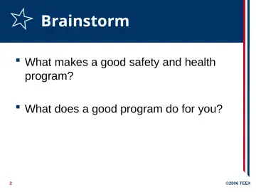 Slide 2: Brainstorm