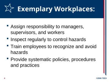 Slide 4: Exemplary Workplaces: