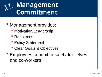 Slide 9: Management Commitment