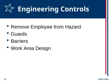 Slide 21: Engineering Controls