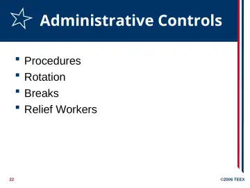 Slide 22: Administrative Controls