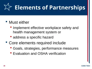 Slide 39: Elements of Partnerships