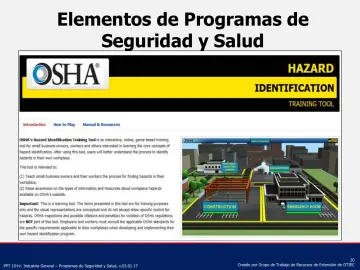 Slide 20: Elementos de Programas de Seguridad y Salud
