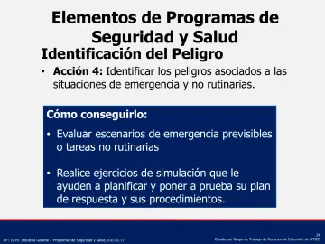 Slide 24: Elementos de Programas de Seguridad y Salud