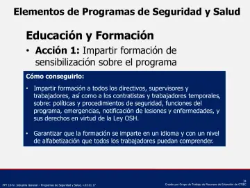 Slide 34: Educación y Formación