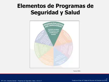 Slide 37: Elementos de Programas de Seguridad y Salud