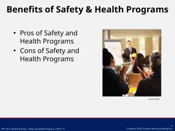 Slide 6: Benefits of Safety & Health Programs