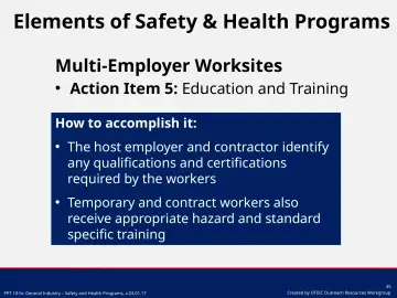 Slide 45: Multi-Employer Worksites