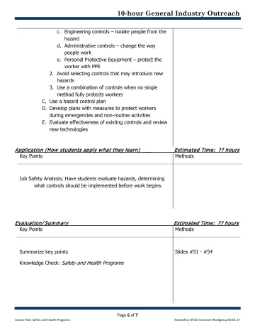 Page 6: c. Engineering controls – isolate people from the hazard