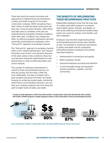 Page 7: THE BENEFITS OF IMPLEMENTING THESE RECOMMENDED PRACTICES