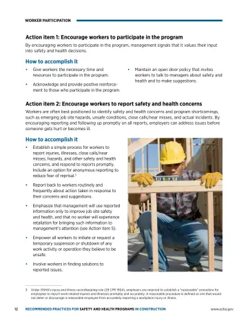 Page 16: Action item 1: Encourage workers to participate in the program