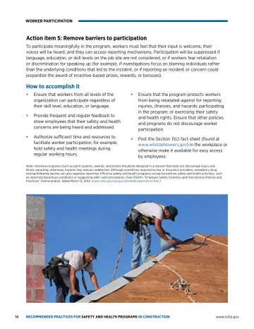 Page 18: Action item 5: Remove barriers to participation