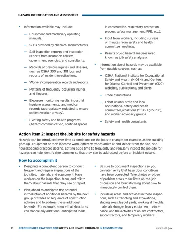 Page 20: HAZARD IDENTIFICATION AND ASSESSMENT in construction, respiratory protection, process…