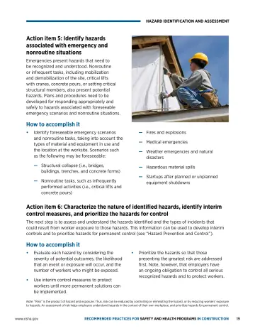 Page 23: Action item 5: Identify hazards associated with emergency and nonroutine situations