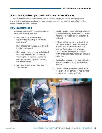 Page 27: Action item 6: Follow up to confirm that controls are effective