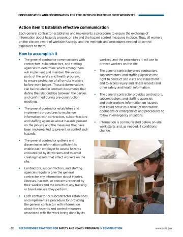 Page 36: Action item 1: Establish effective communication
