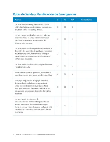 Page 25: Rutas de Salida y Planificación de Emergencias