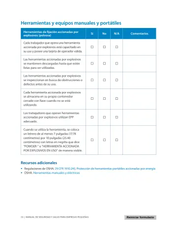 Page 37: Herramientas y equipos manuales y portátiles