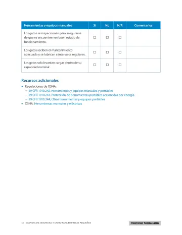 Page 39: Herramientas y equipos manuales