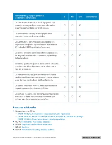 Page 40: Herramientas y equipos portátiles