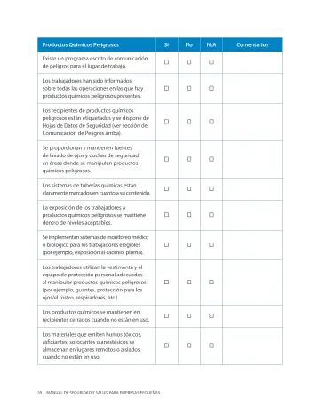 Page 43: Productos Químicos Peligrosos