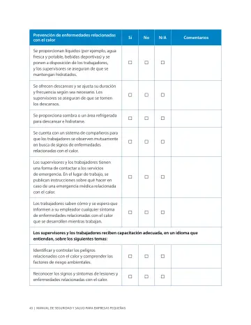 Page 47: Prevención de enfermedades relacionadas con el calor