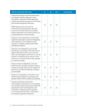 Page 51: Plan de Control de Infecciones