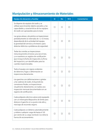 Page 60: Manipulación y Almacenamiento de Materiales
