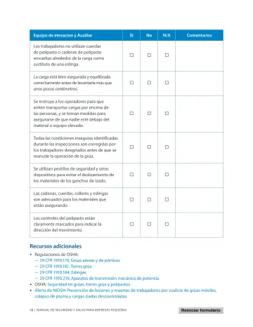Page 62: Equipo de elevacion y Auxiliar