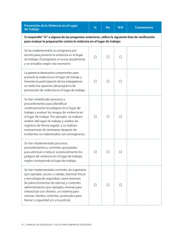 Page 95: Prevención de la Violencia en el Lugar de Trabajo