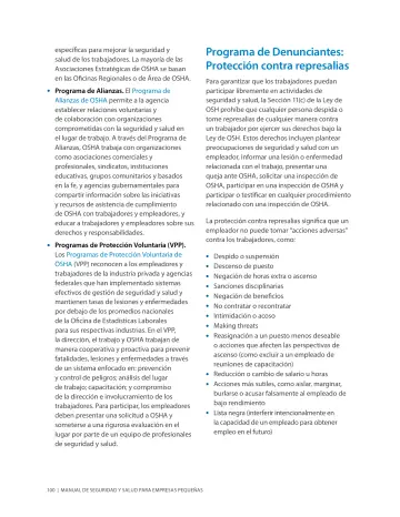 Page 104: específicas para mejorar la seguridad y salud de los trabajadores. …