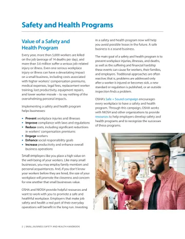 Page 6: Safety and Health Programs