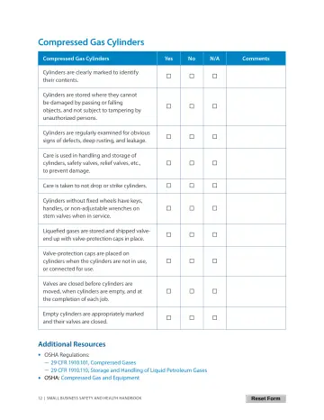 Page 16: Compressed Gas Cylinders