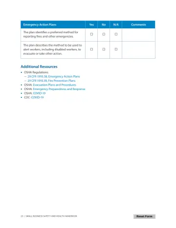 Page 27: Emergency Action Plans