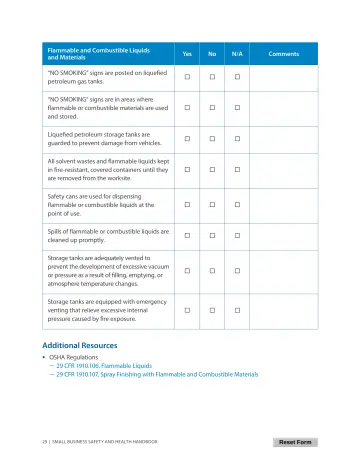 Page 33: Flammable and Combustible Liquids and Materials