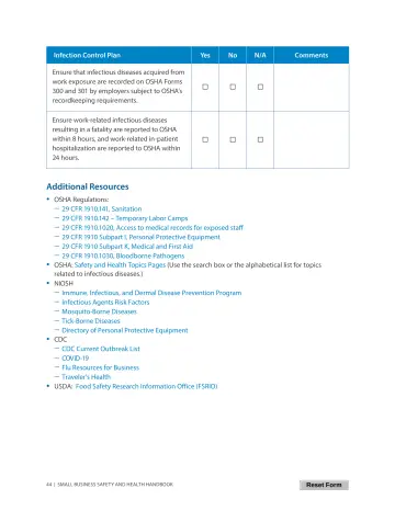 Page 48: Infection Control Plan