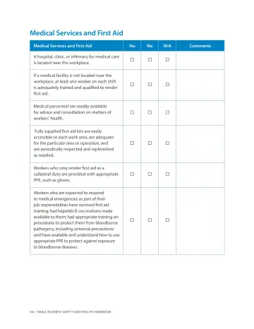 Page 62: Medical Services and First Aid