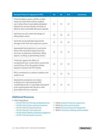 Page 70: Personal Protective Equipment (PPE)