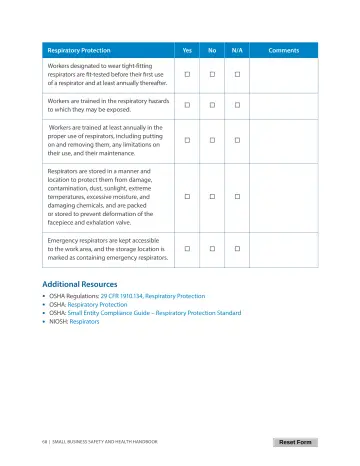 Page 72: Respiratory Protection
