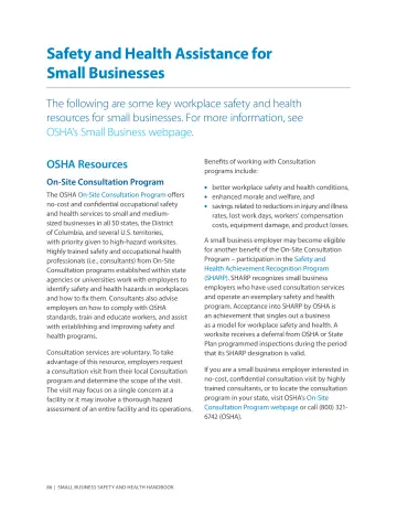 Page 90: Safety and Health Assistance for Small Businesses