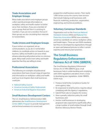 Page 95: The Small Business Regulatory Enforcement Fairness Act of 1996 (SBREFA)