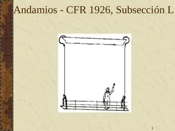 Slide 1: Andamios - CFR 1926, Subsección L