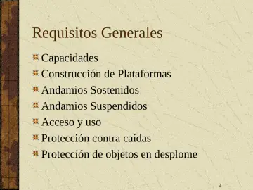 Slide 4: Requisitos Generales
