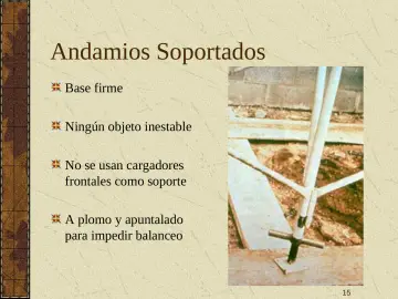 Slide 15: Andamios Soportados
