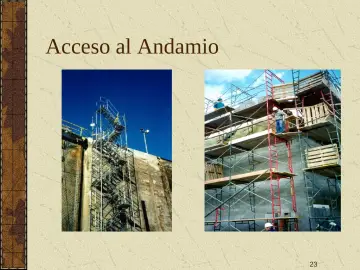 Slide 23: Acceso al Andamio