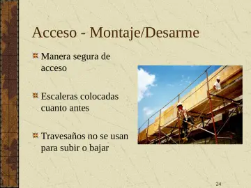 Slide 24: Acceso - Montaje/Desarme