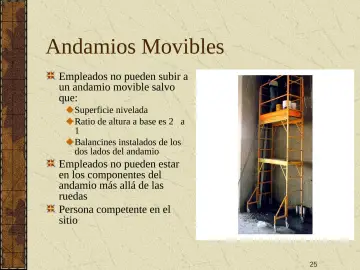 Slide 25: Andamios Movibles