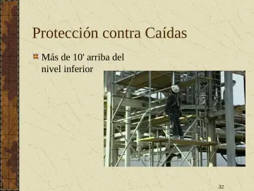 Slide 32: Protección contra Caídas