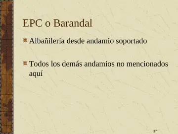 Slide 37: EPC o Barandal