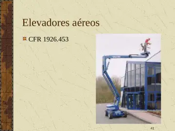 Slide 41: Elevadores aéreos